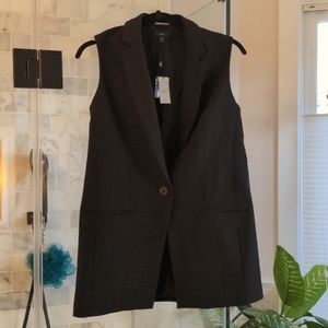 Express Black Long Vest with tags (XS)